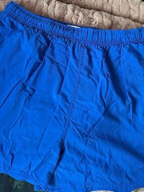 Women's Athletic Elastic-Waist Blue Shorts